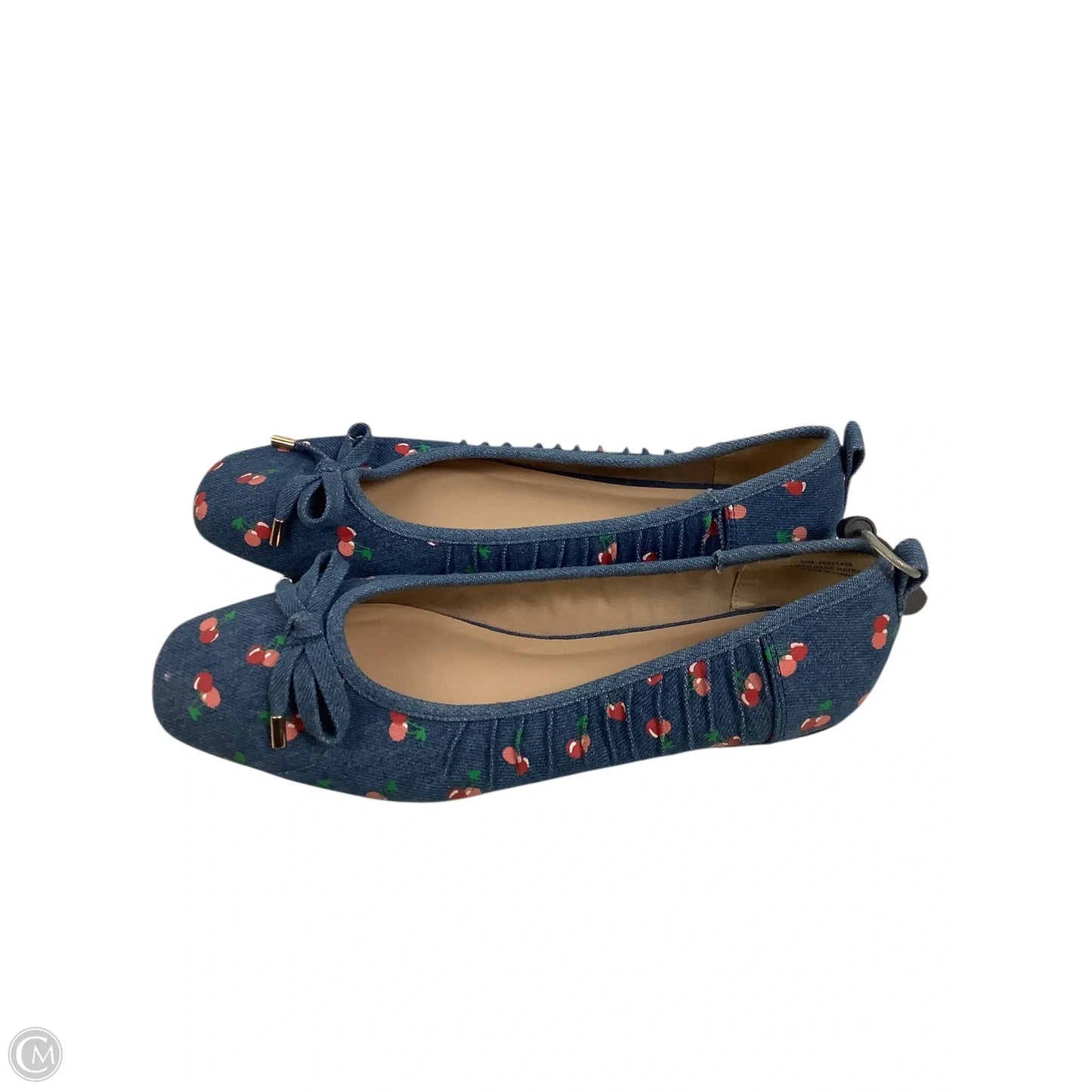 Shoes Flats By Cato In Blue Denim, Size: 10