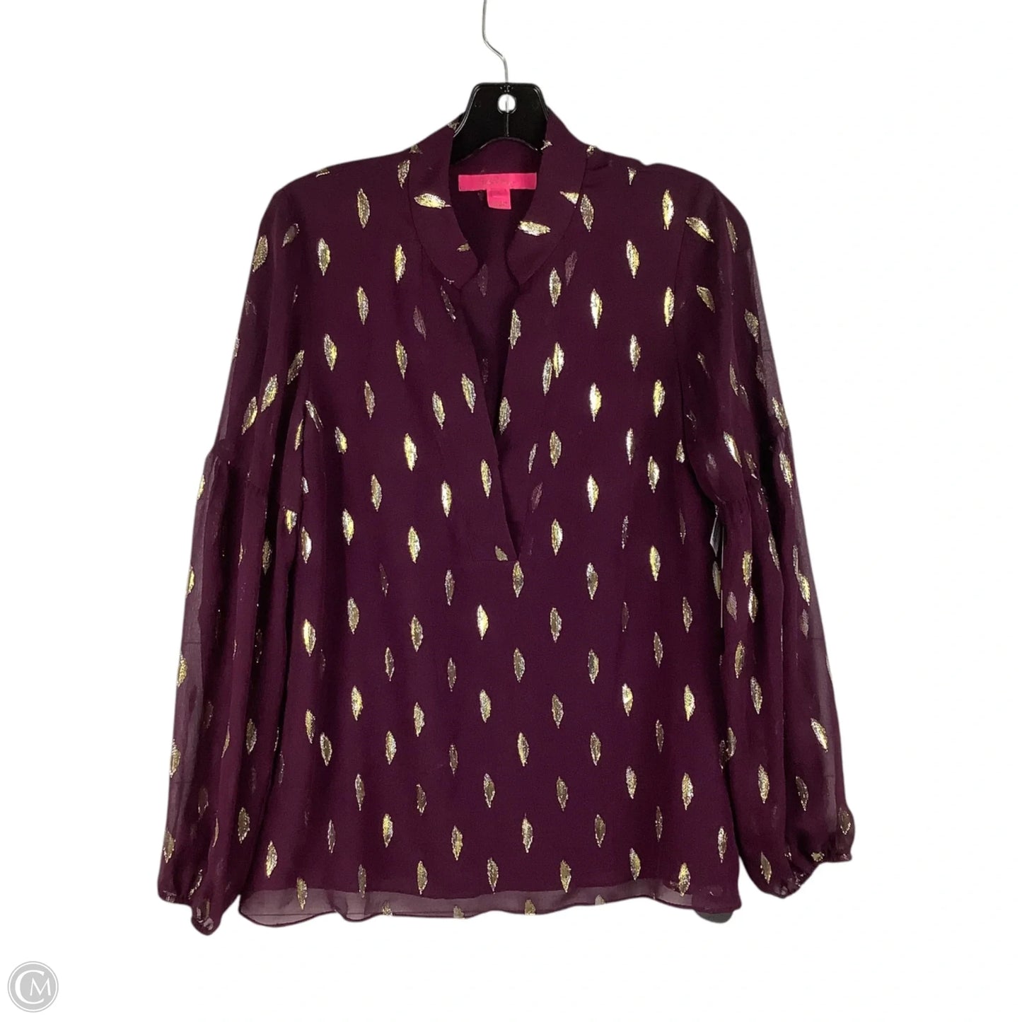 Top Long Sleeve Designer By Lilly Pulitzer In Purple, Size: S