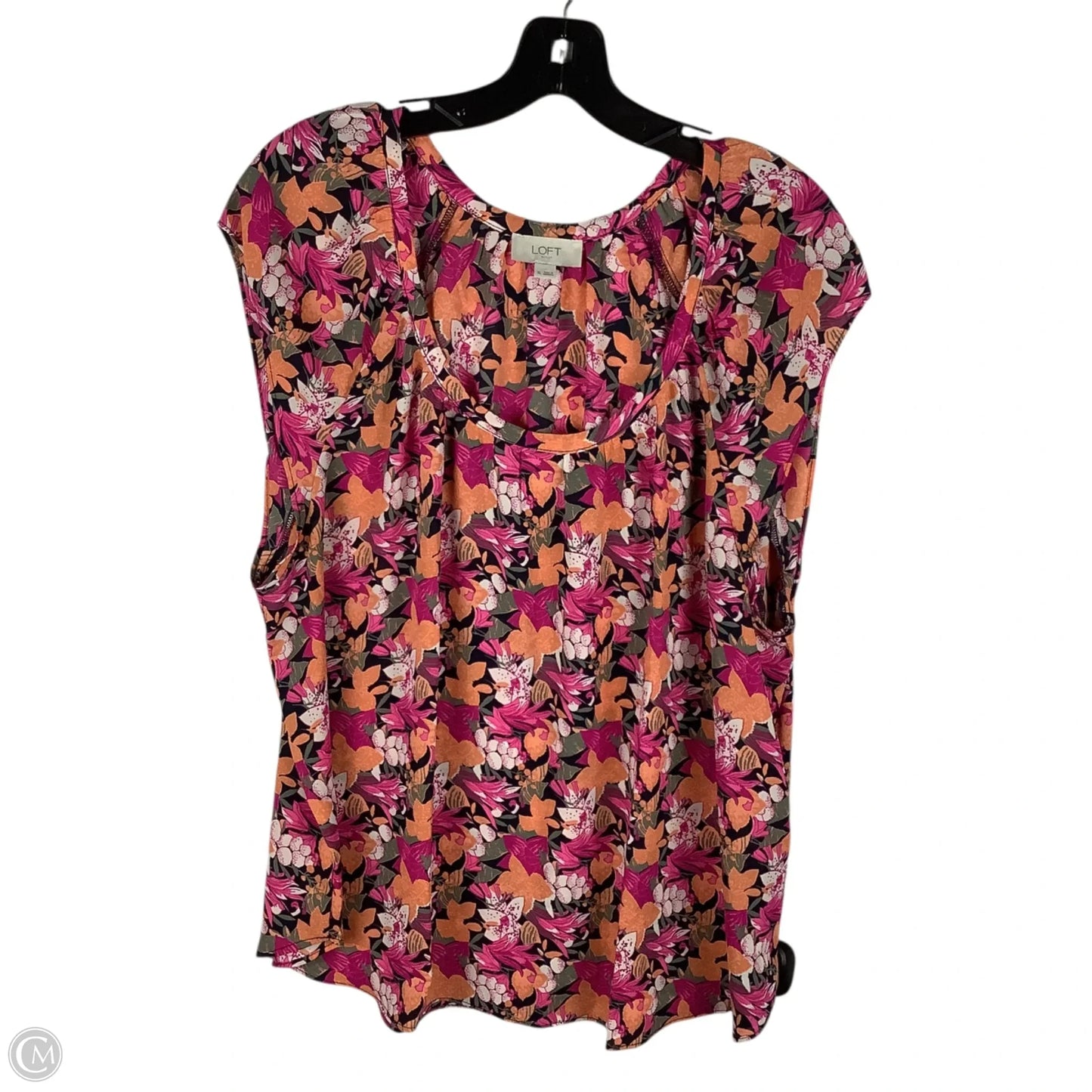 Top Short Sleeve By Loft In Multi-colored, Size: Xl