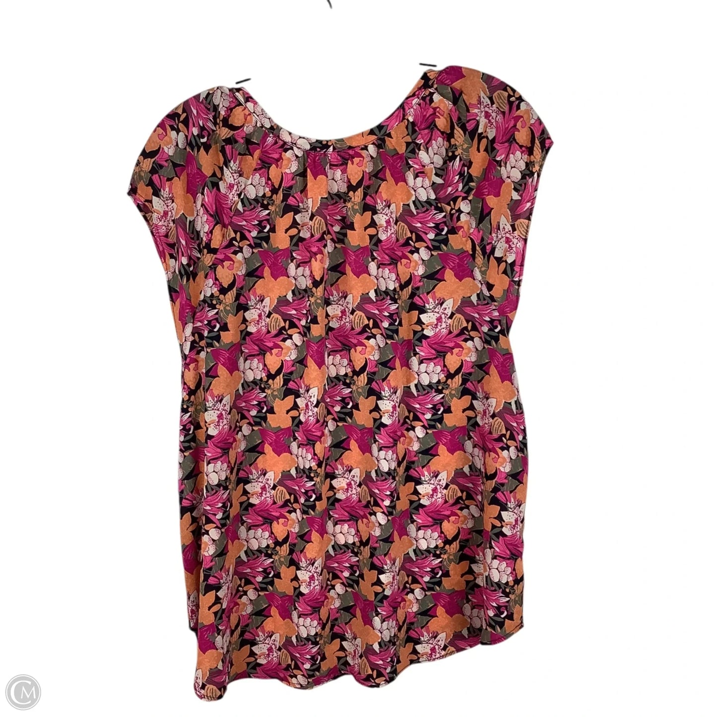Top Short Sleeve By Loft In Multi-colored, Size: Xl