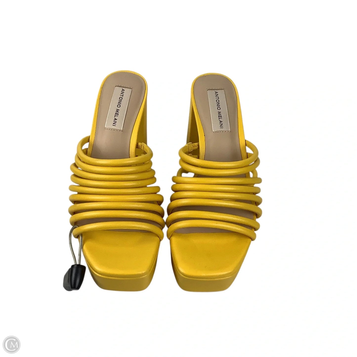 Sandals Heels Block By Antonio Melani In Yellow, Size: 6.5