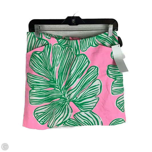 Skort Designer By Lilly Pulitzer In Green & Pink, Size: 4