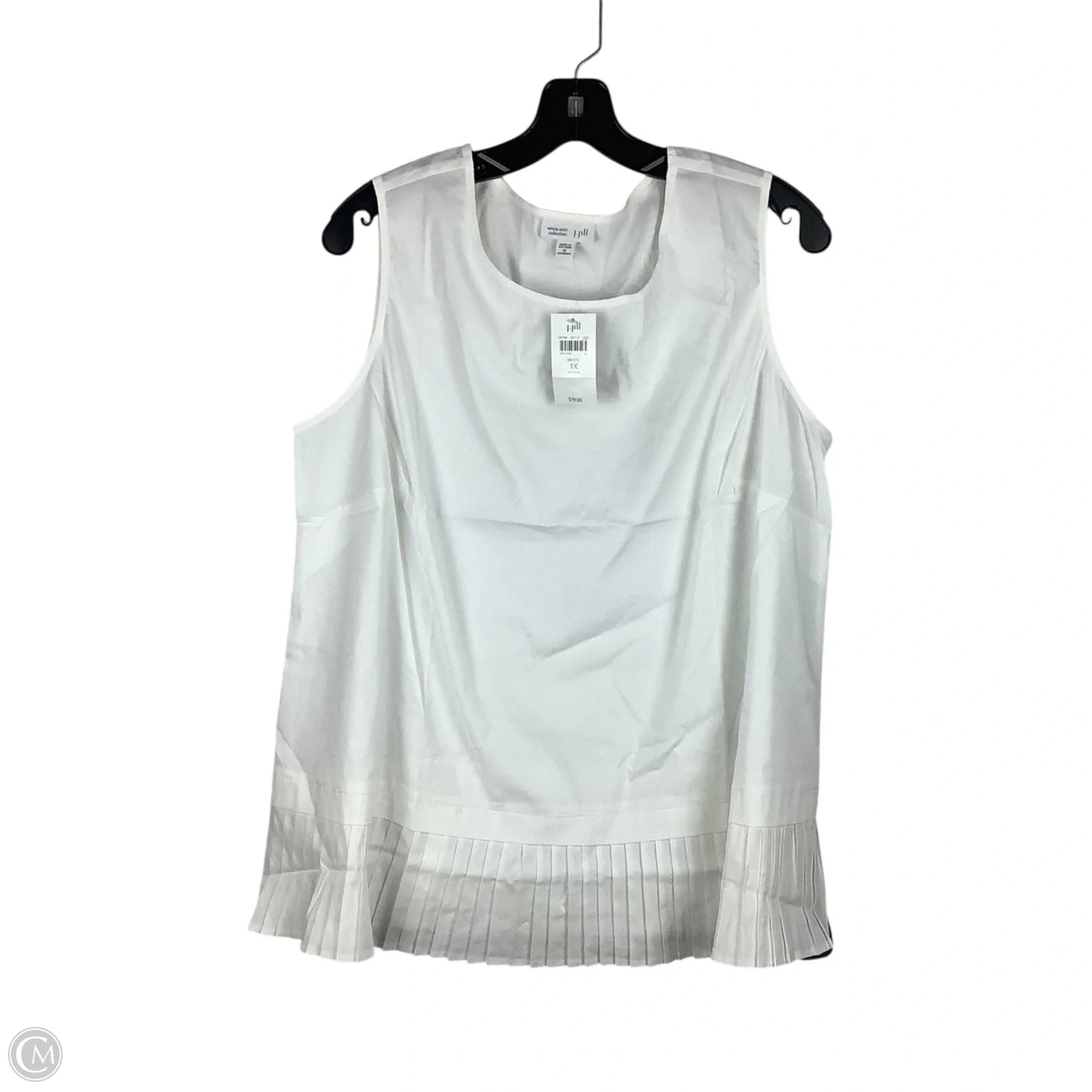 Top Sleeveless By J. Jill In White, Size: 1x