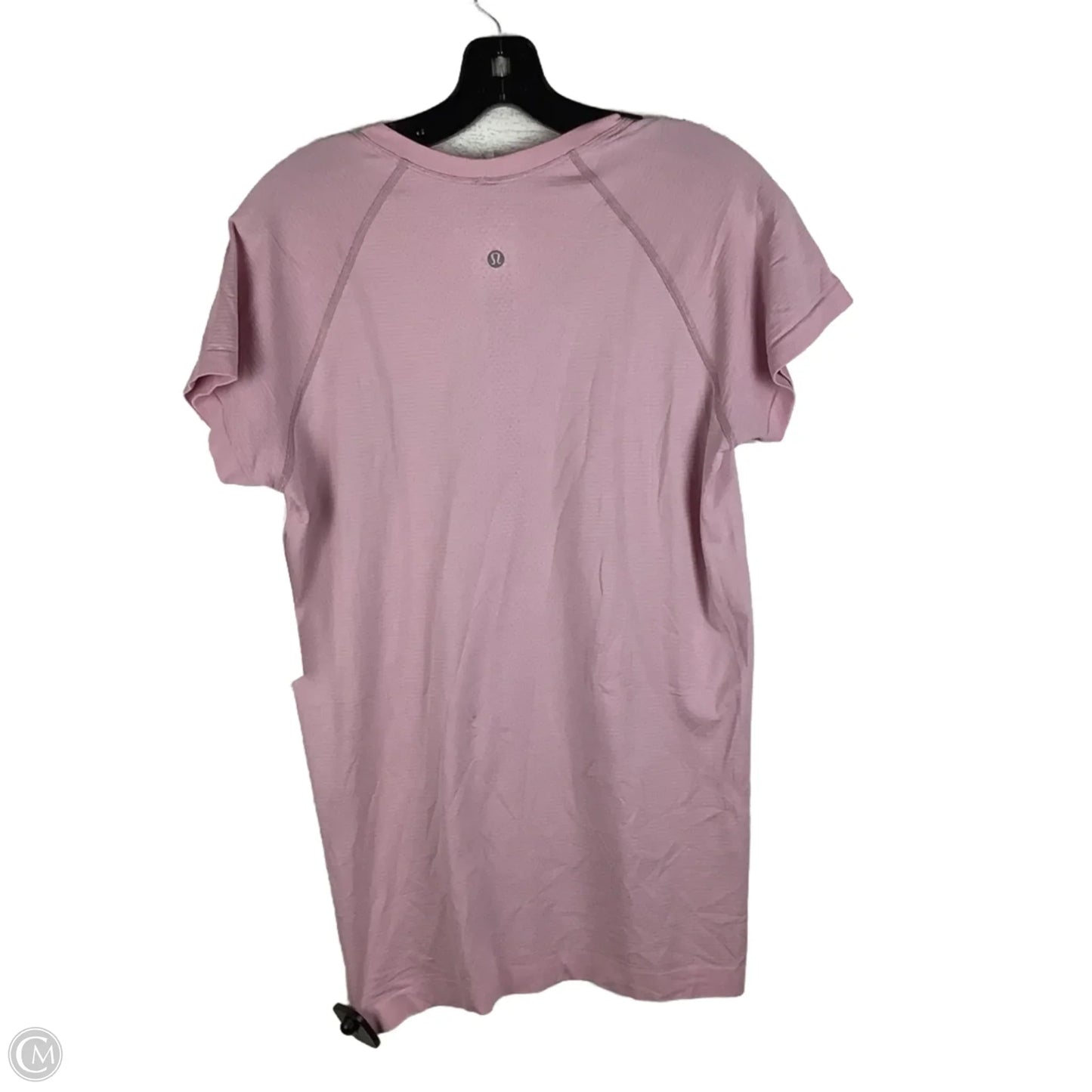 Athletic Top Short Sleeve By Lululemon In Pink, Size: 12