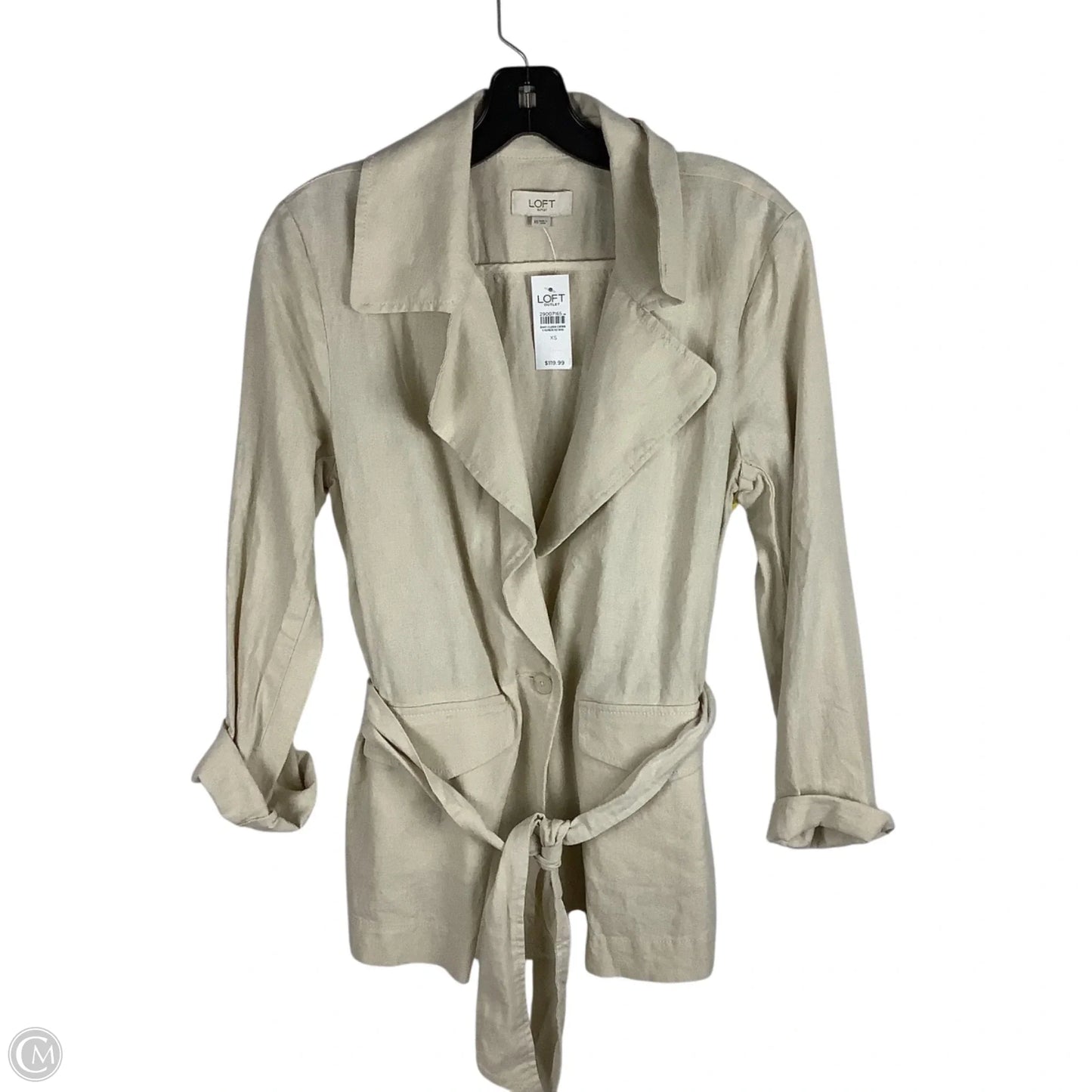 Coat Trench Short By Loft In Tan, Size: Xs