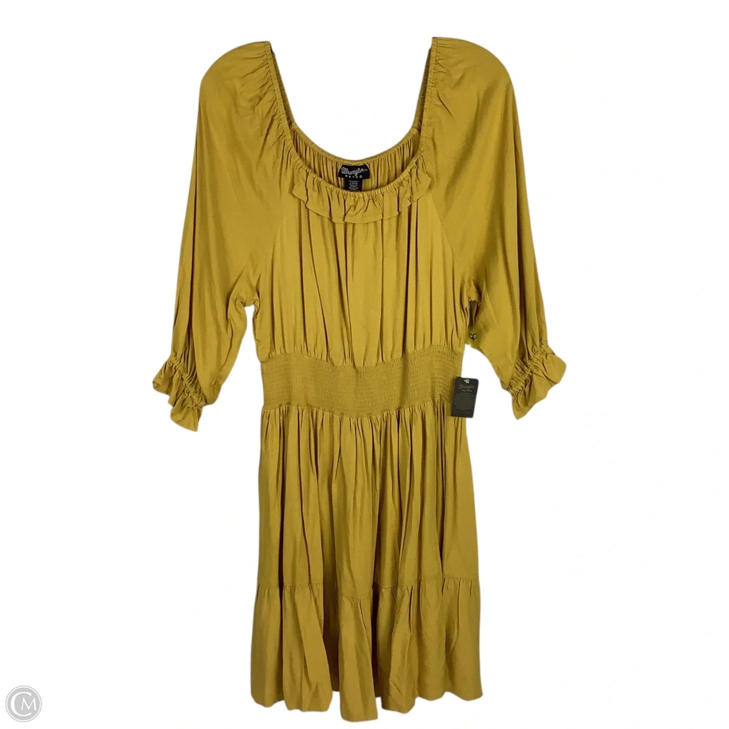 Dress Casual Midi By Wrangler In Yellow, Size: L