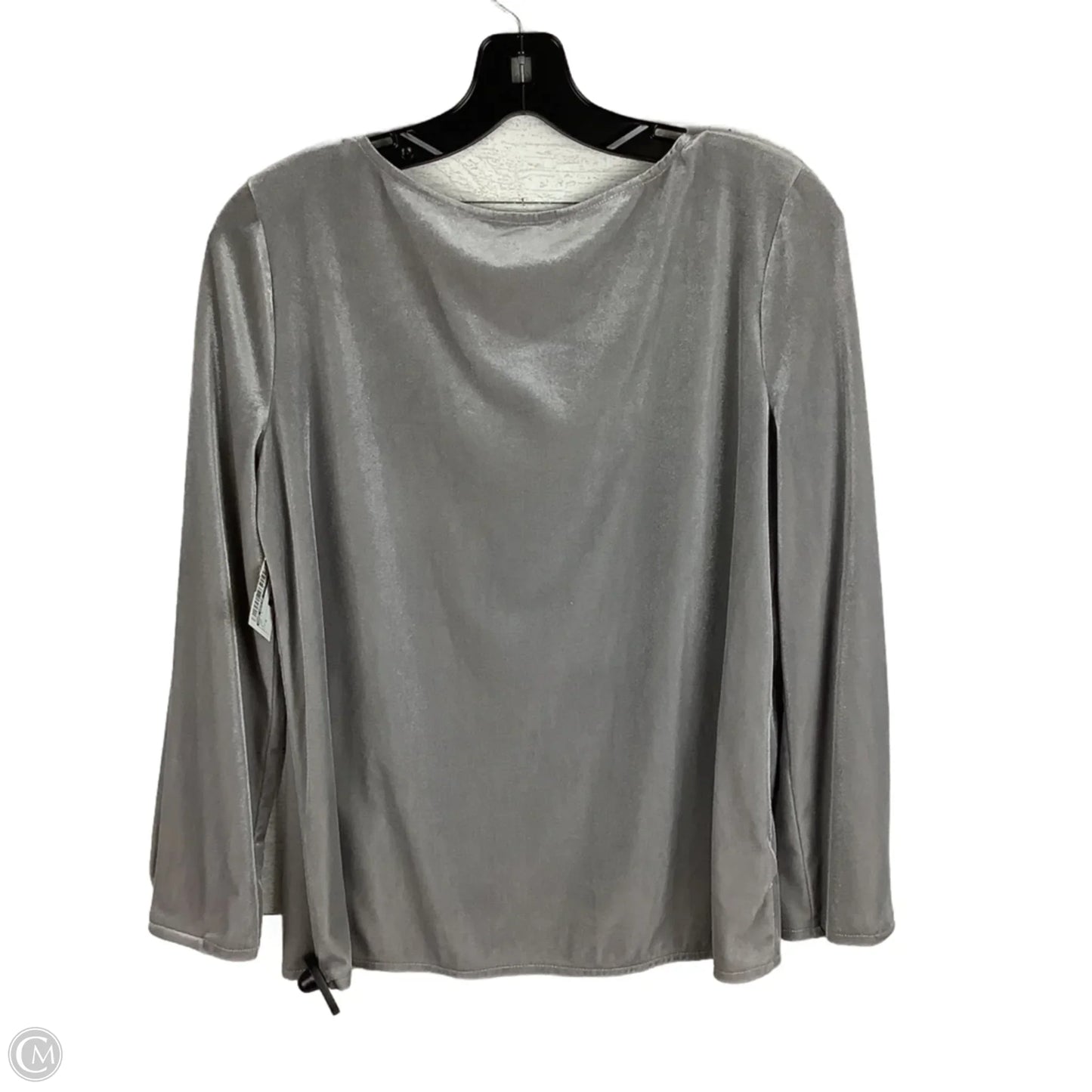 Top Long Sleeve By Ann Taylor In Grey, Size: M