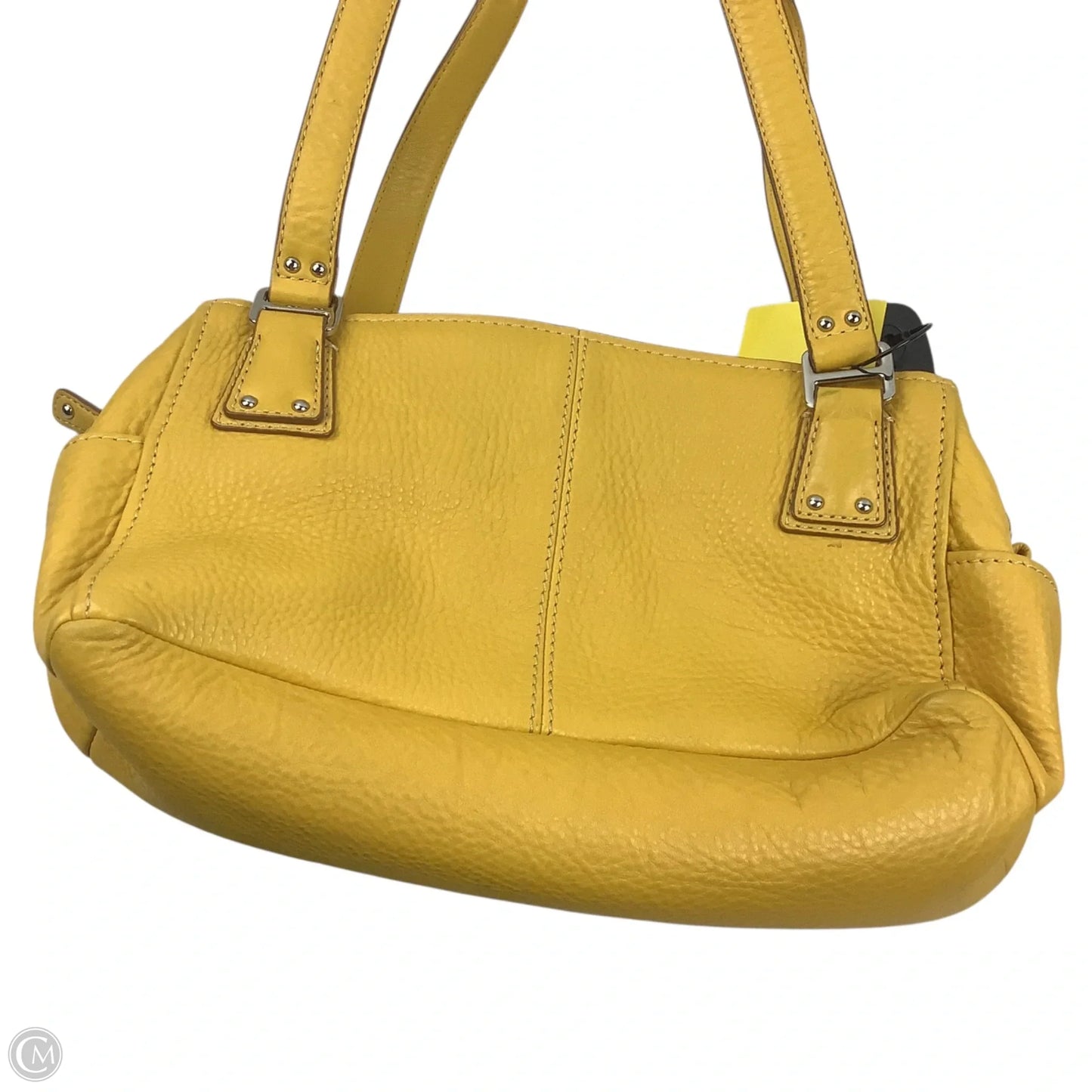 Handbag Leather By Fossil, Size: Medium