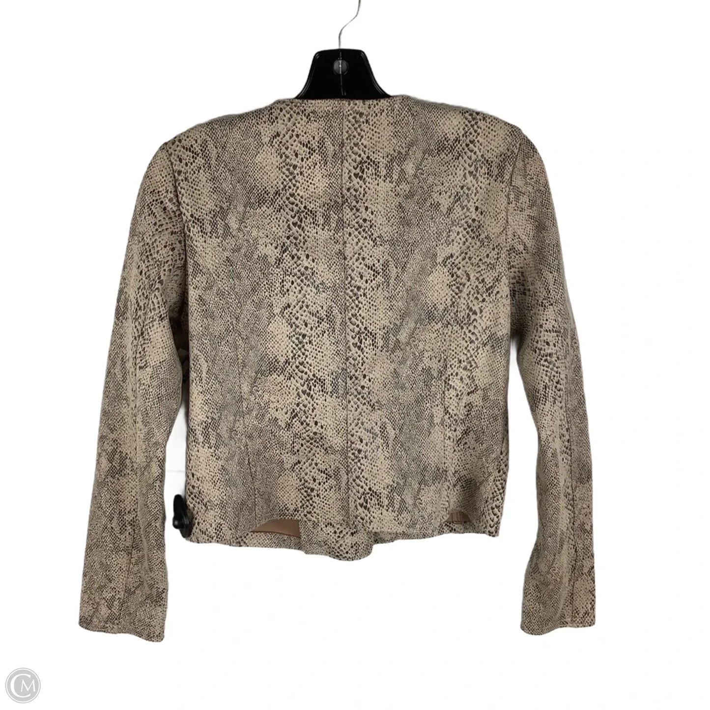 Jacket Moto By Haute Monde In Snakeskin Print, Size: M