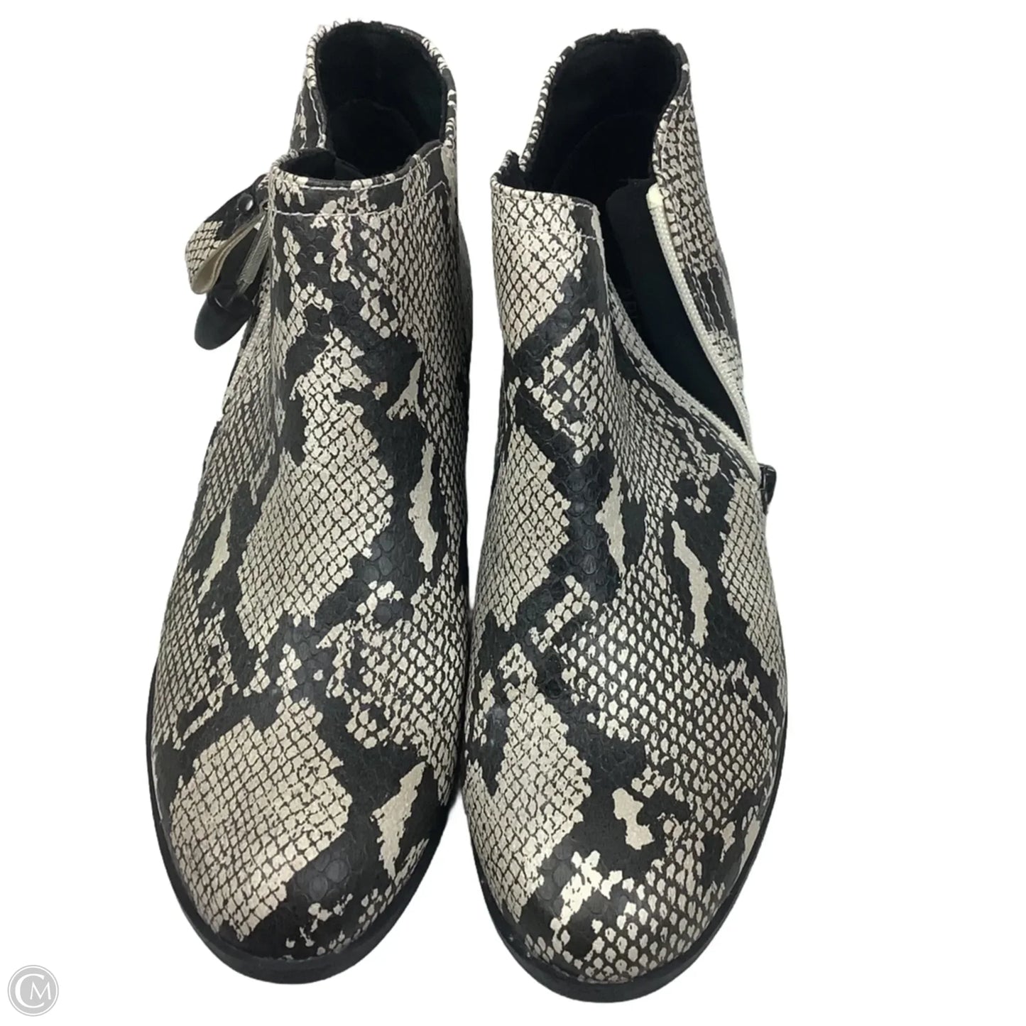 Boots Ankle Heels By Arizona In Snakeskin Print, Size: 9.5