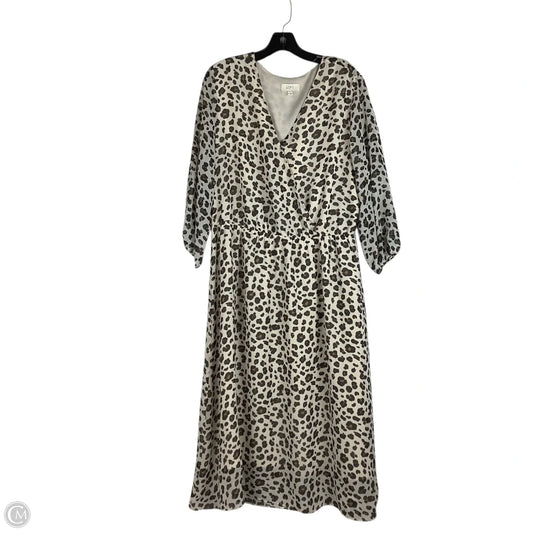 Dress Party Midi By Loft In Animal Print, Size: Xl