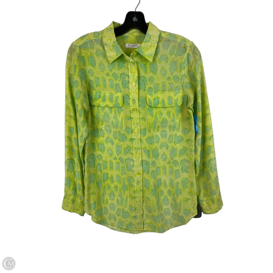 Top Long Sleeve By Equipment In Green, Size: Xs