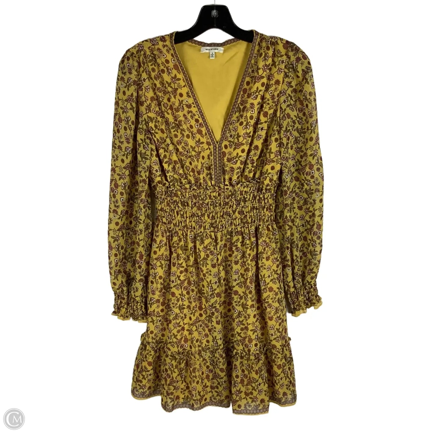 Dress Party Short By Max Studio In Yellow, Size: S