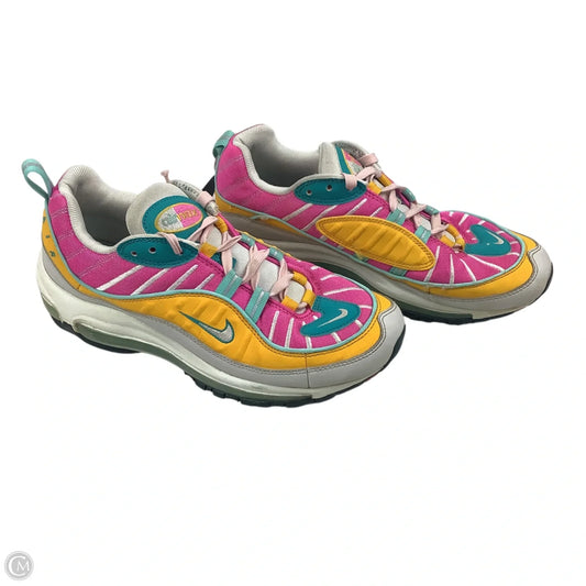 Shoes Athletic By Nike In Pink & Yellow, Size: 8
