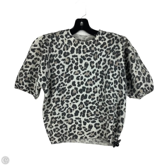 Sweater Short Sleeve By Sincerely Jules In Animal Print, Size: M