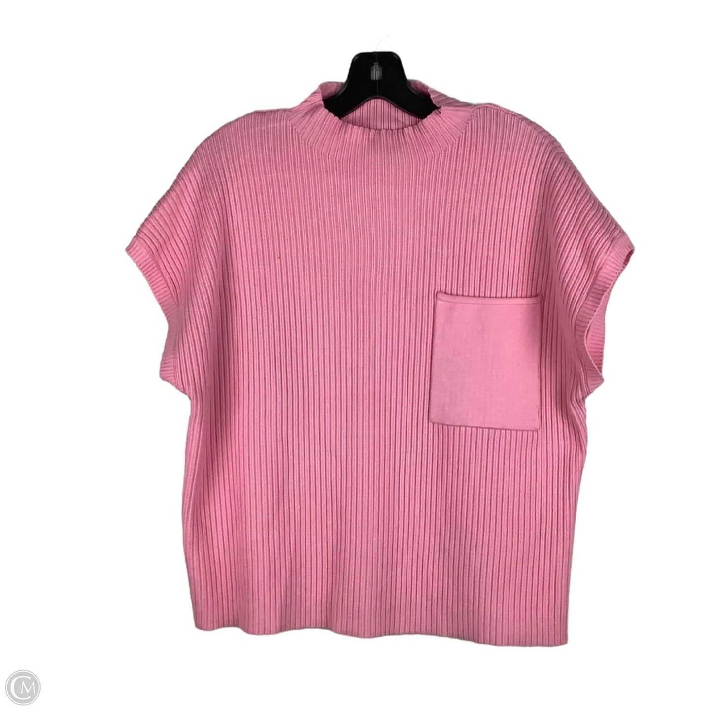 Sweater Short Sleeve By Clothes Mentor In Pink, Size: L