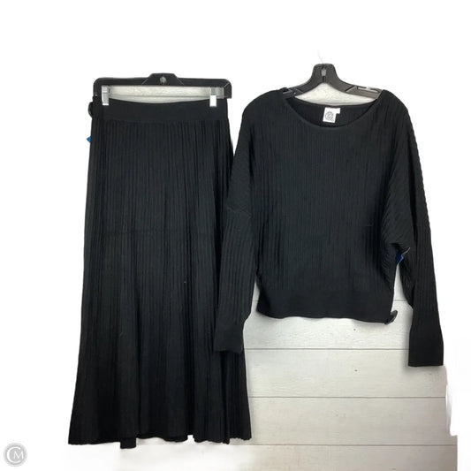 Skirt Set 2pc By Clothes Mentor In Black, Size: L