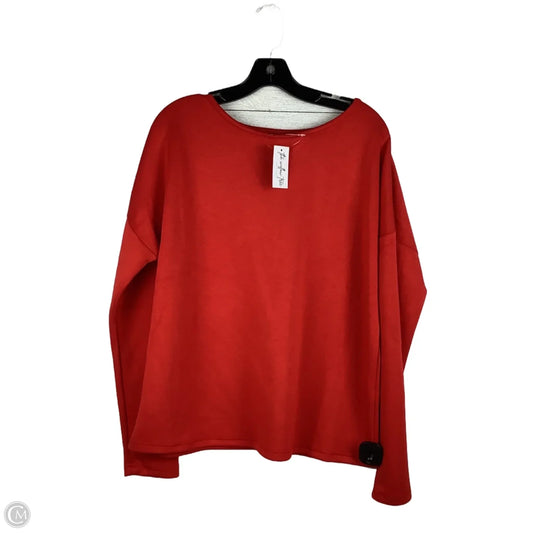 Top Long Sleeve By Clothes Mentor In Red, Size: L