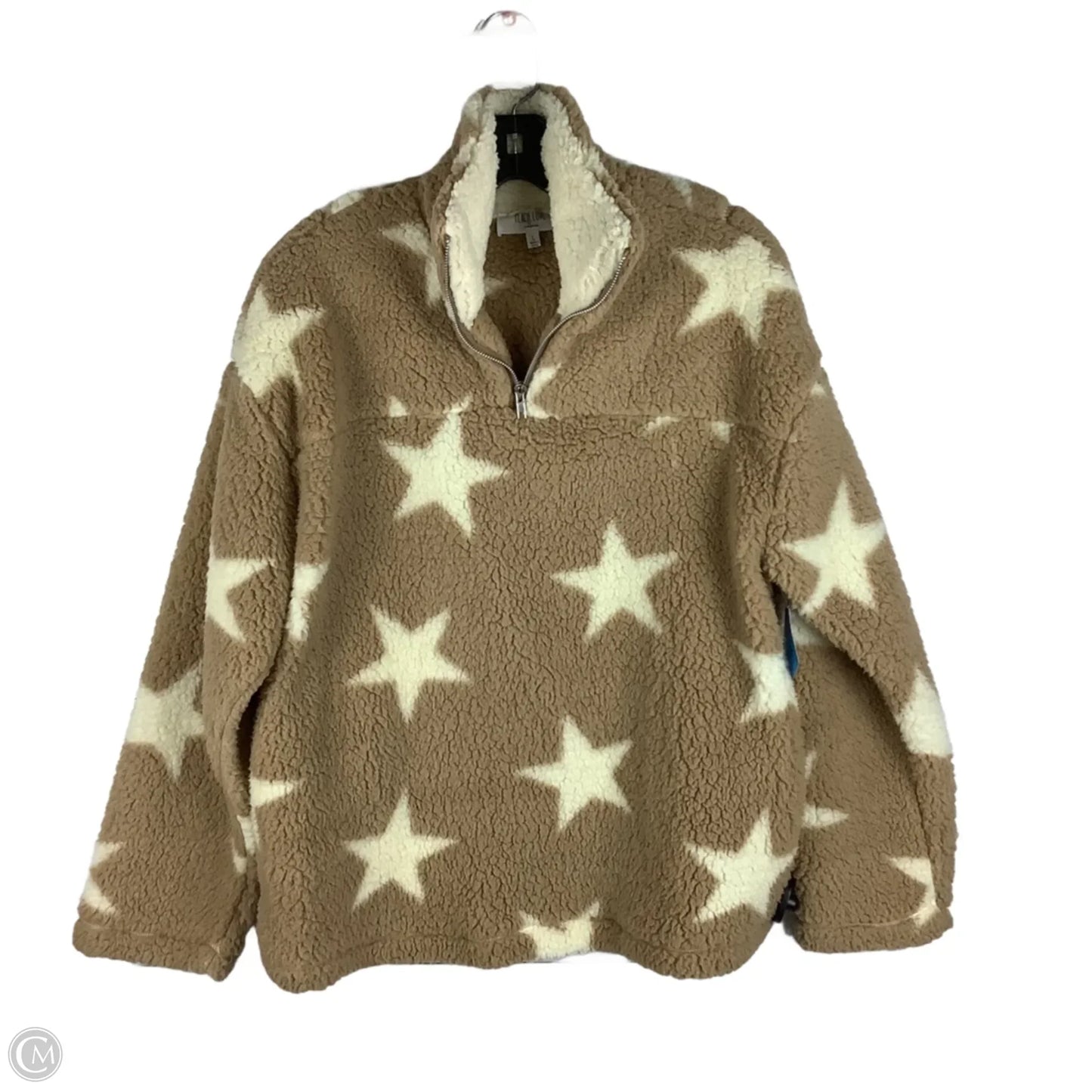 Jacket Fleece By Peach Love Cream California In Tan, Size: L