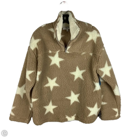 Jacket Fleece By Peach Love Cream California In Tan, Size: L