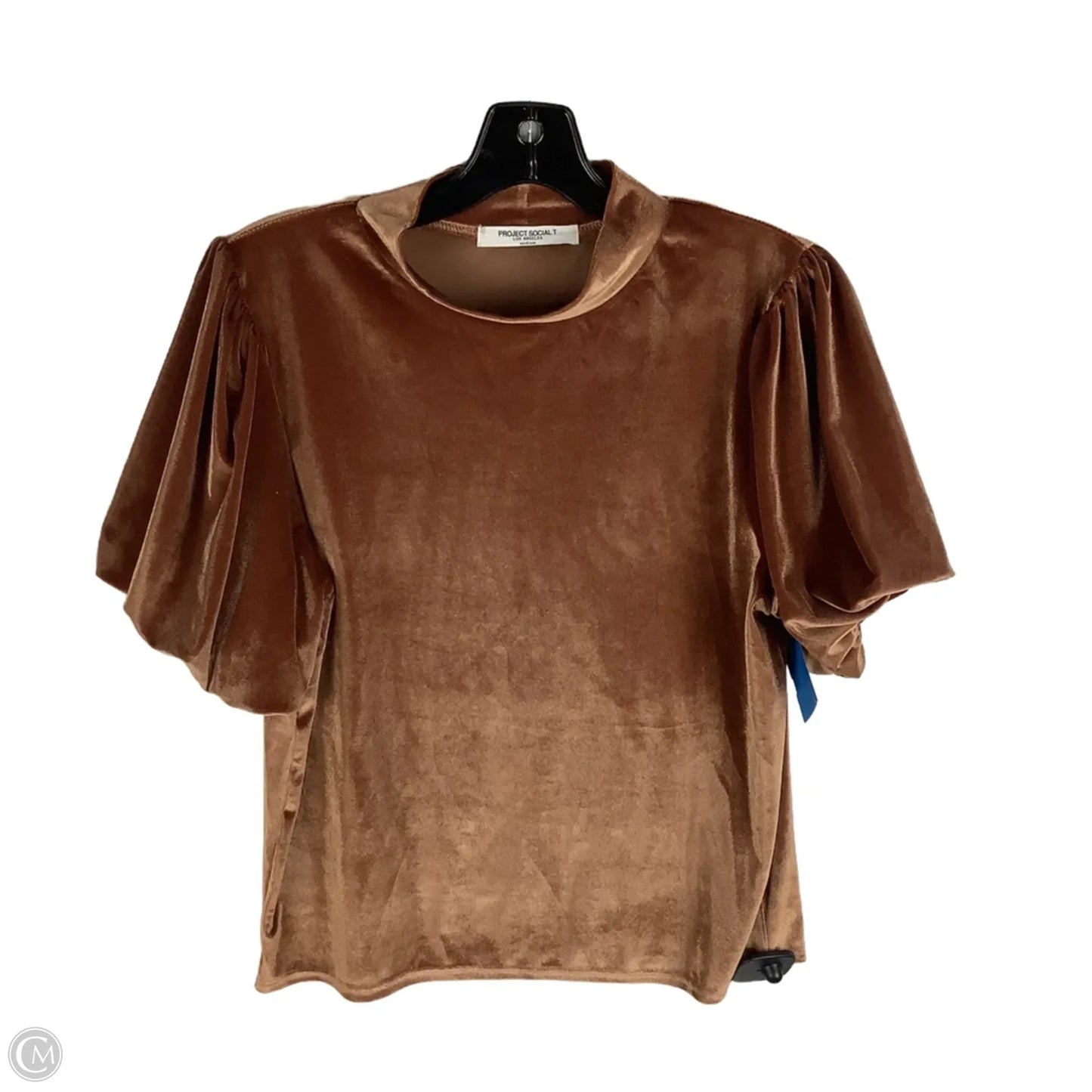 Top Short Sleeve By Project Social Tee In Bronze, Size: M