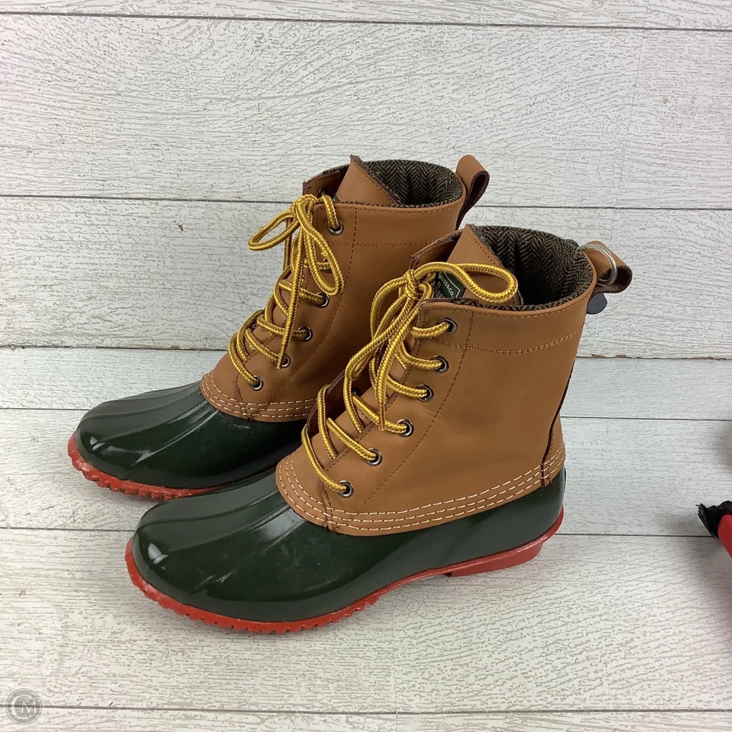 Boots Rain By Bass In Green, Size: 8