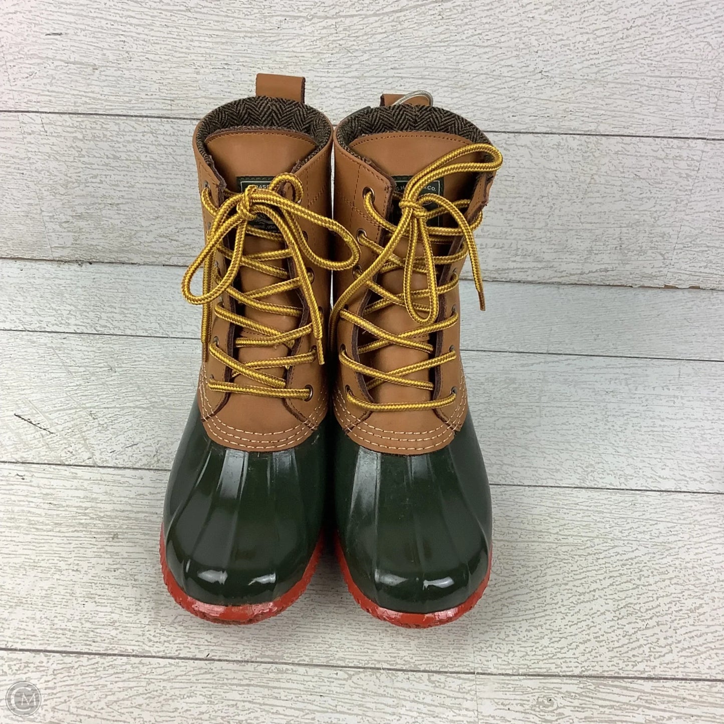 Boots Rain By Bass In Green, Size: 8