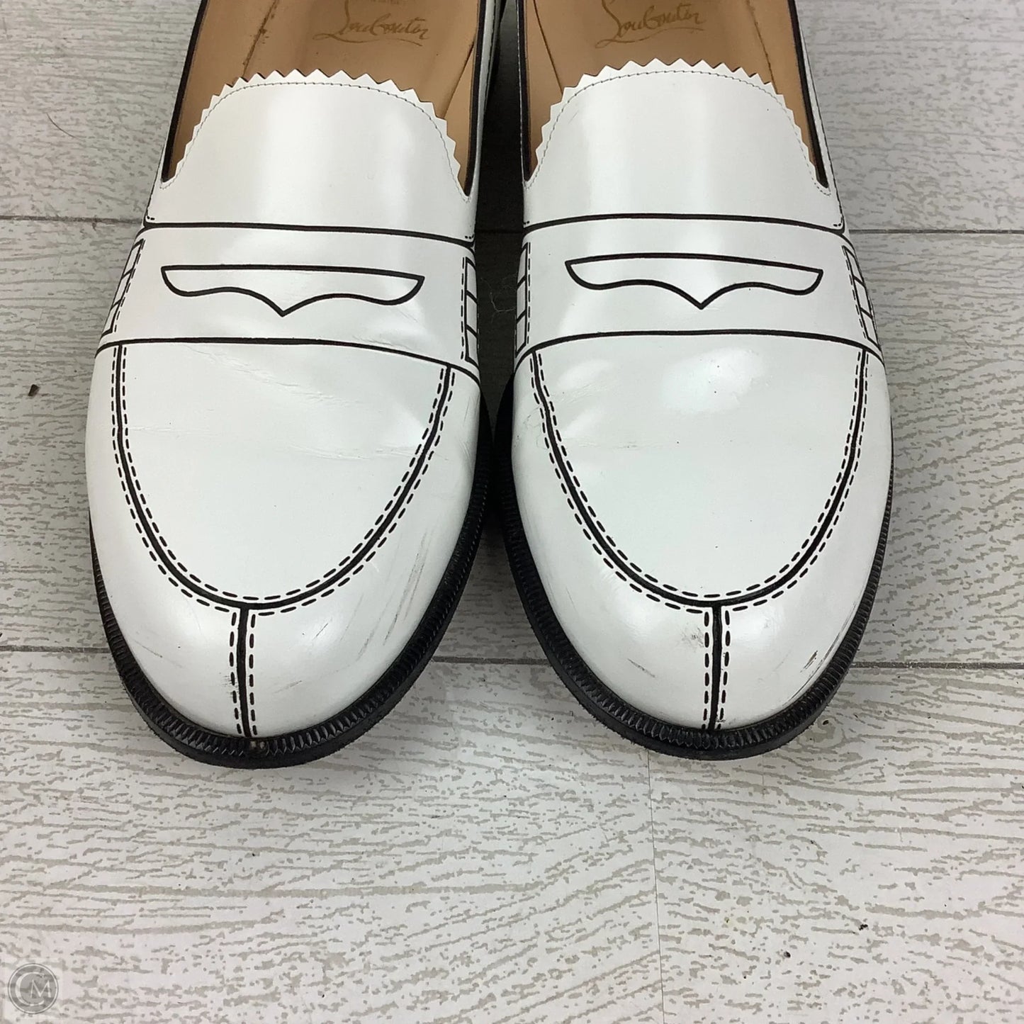 Shoes Luxury Designer By Luxury Designer In White, Size: 39.5 (AS IS)