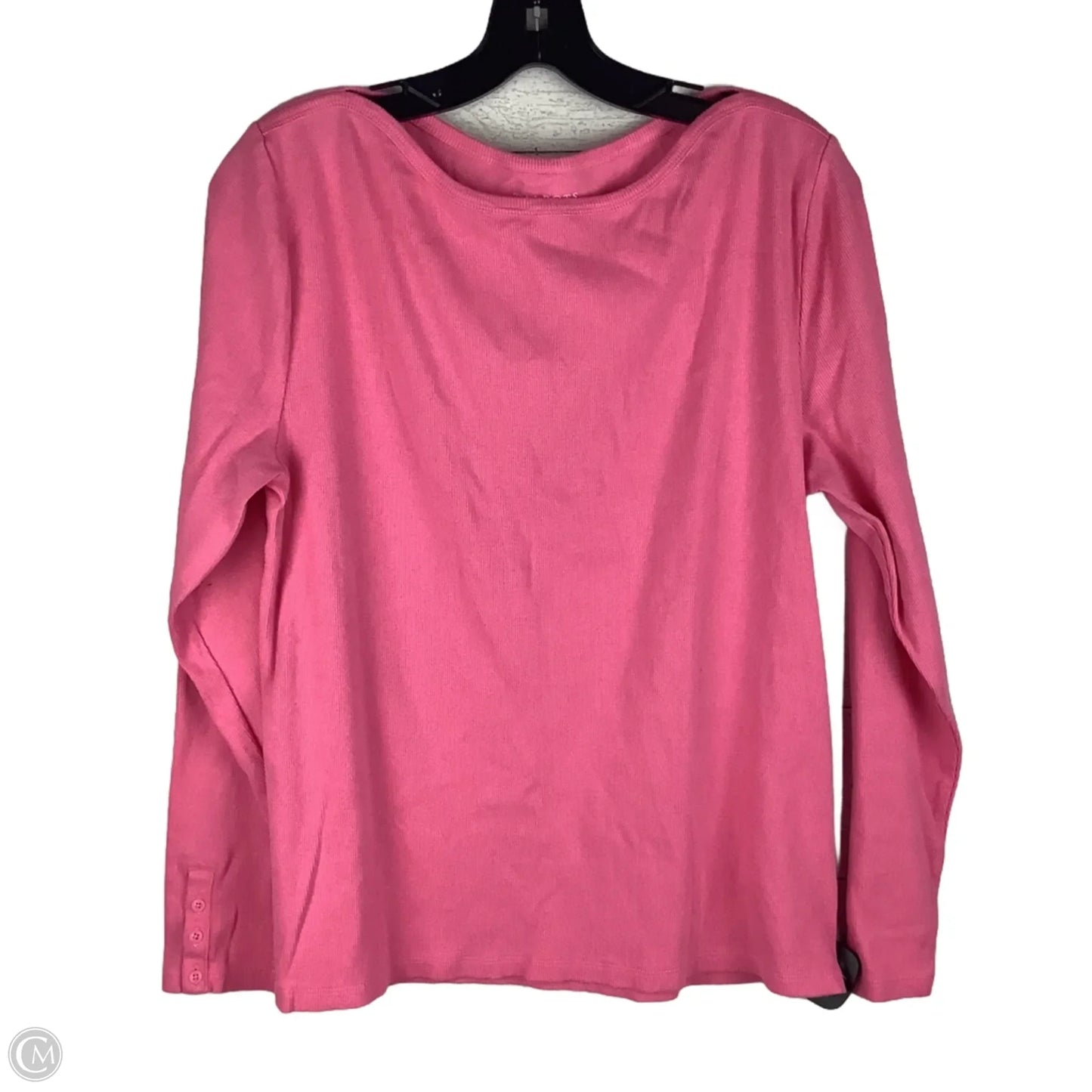 Top Long Sleeve Basic By Talbots In Pink, Size: Xl
