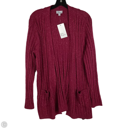 Sweater Cardigan By Kim Rogers In Purple, Size: L