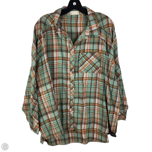 Top Long Sleeve By Altard State In Plaid Pattern, Size: M