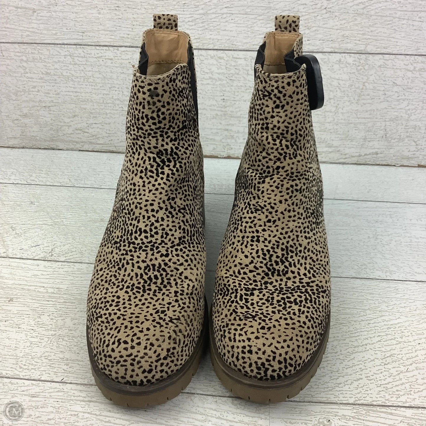 Boots Ankle Heels By Altard State In Animal Print, Size: 7.5