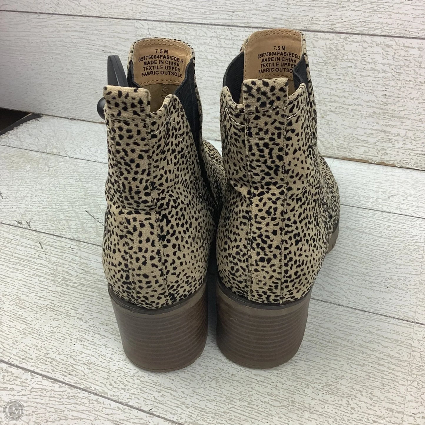 Boots Ankle Heels By Altard State In Animal Print, Size: 7.5