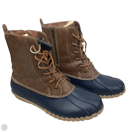 Boots Rain By Clothes Mentor In Navy, Size: 10