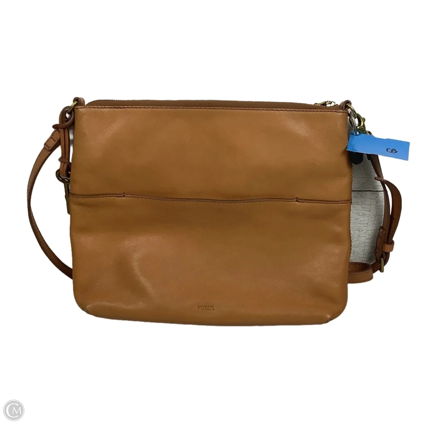 Crossbody Leather By Fossil, Size: Medium