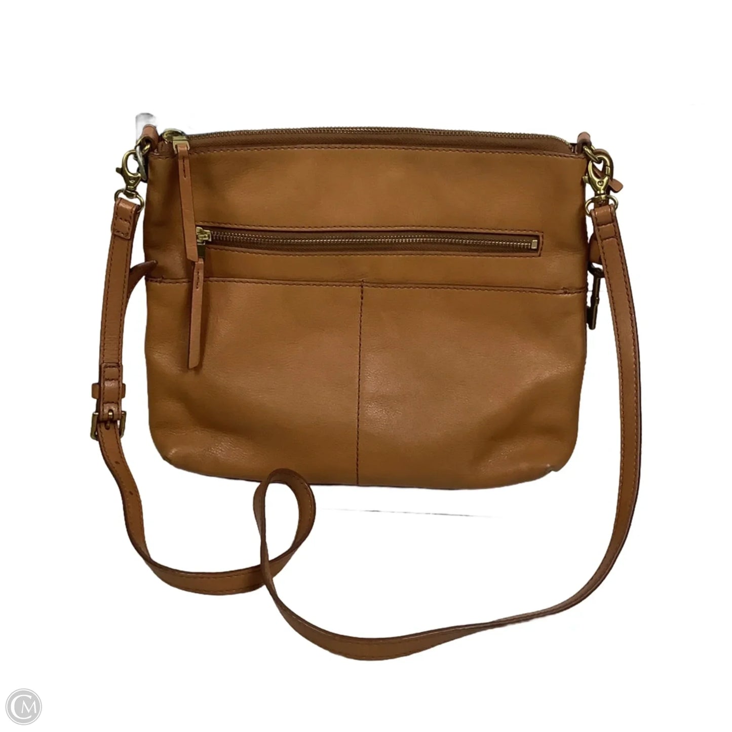 Crossbody Leather By Fossil, Size: Medium