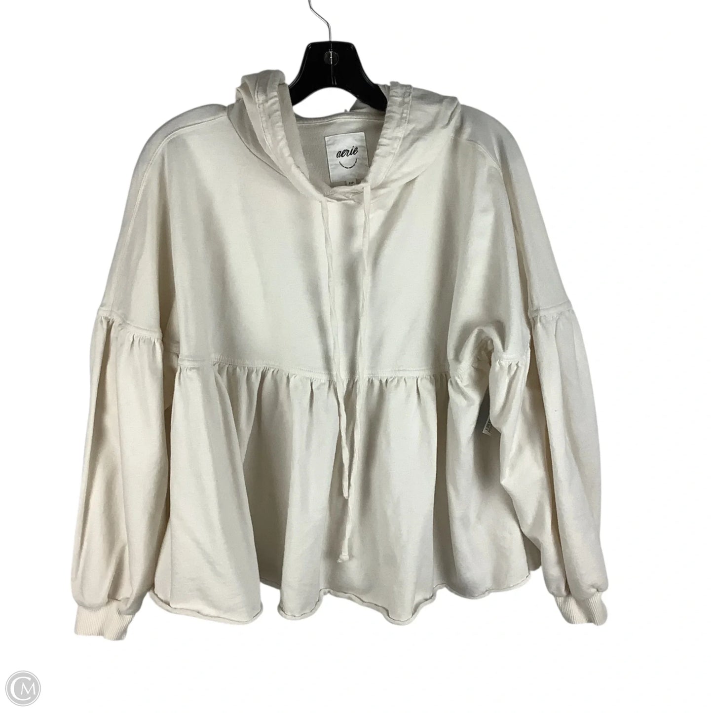 Sweatshirt Hoodie By Aerie In Cream, Size: S