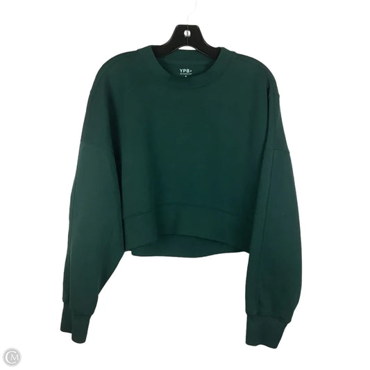 Athletic Sweatshirt Crewneck By Ypb In Green, Size: M