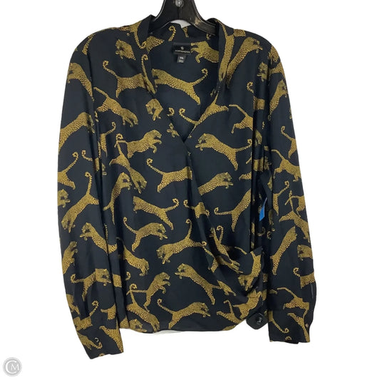 Top Long Sleeve By Worthington In Animal Print, Size: Xxl