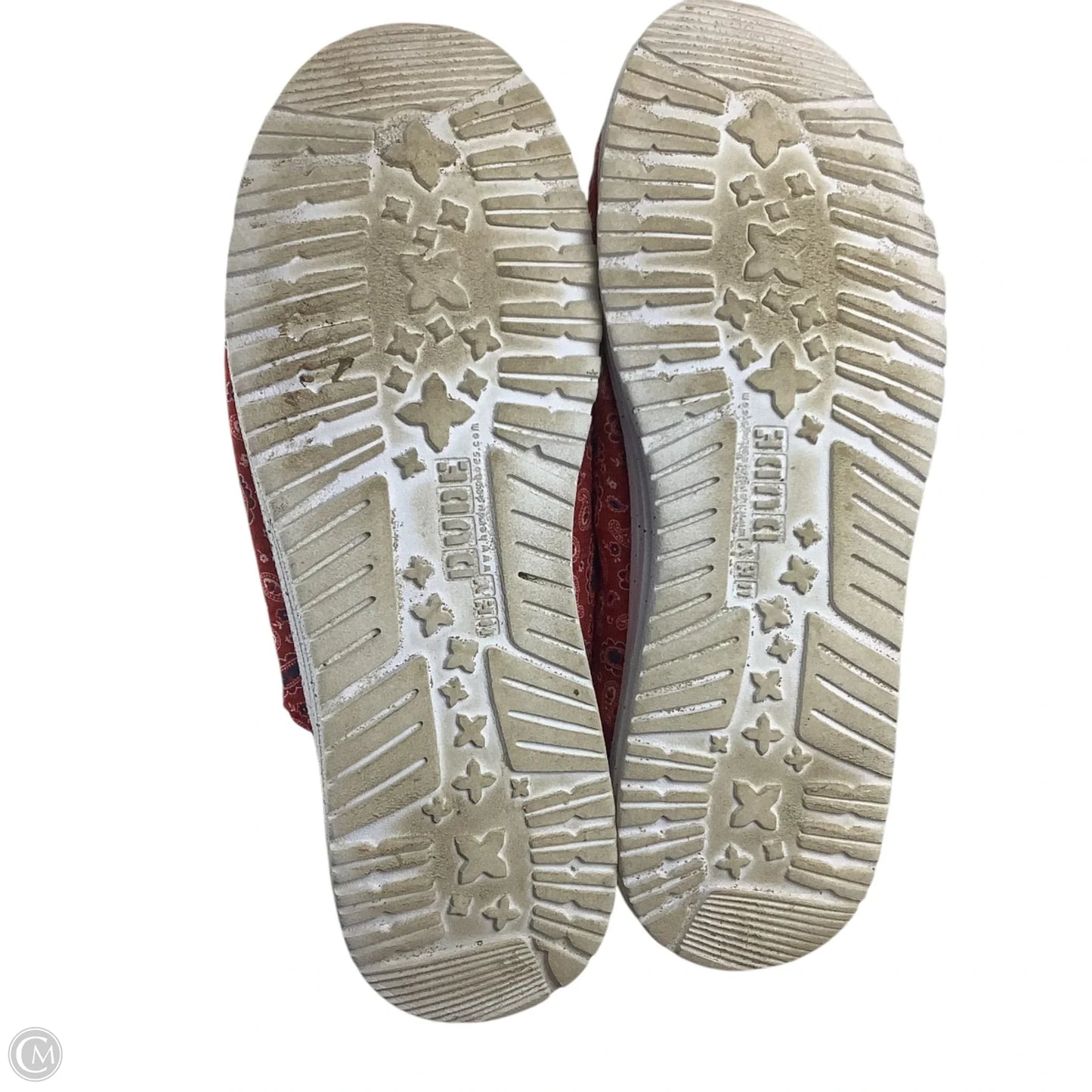 Shoes Flats By Hey Dude In Red, Size: 11