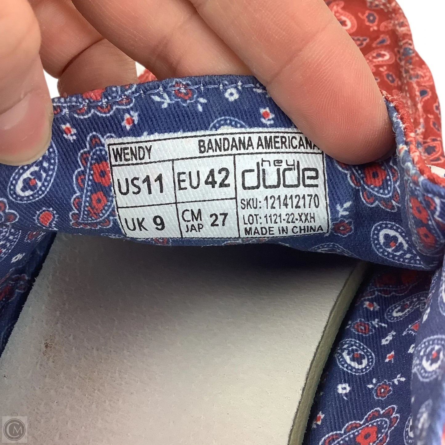 Shoes Flats By Hey Dude In Red, Size: 11