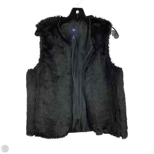Vest Faux Fur & Sherpa By Gap In Black, Size: M