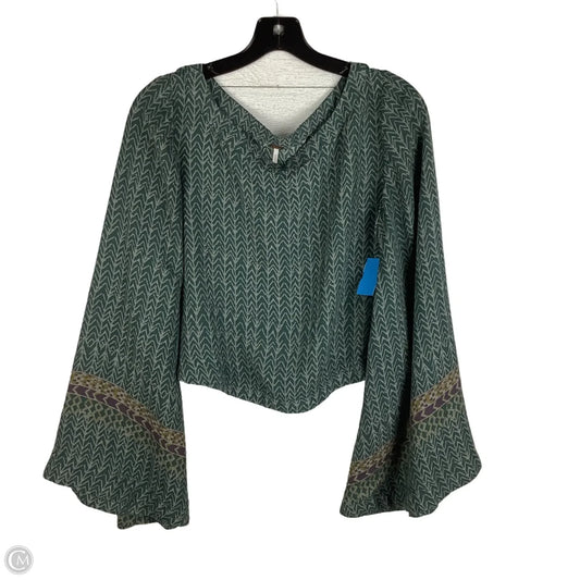 Top Long Sleeve By Free People In Green, Size: M