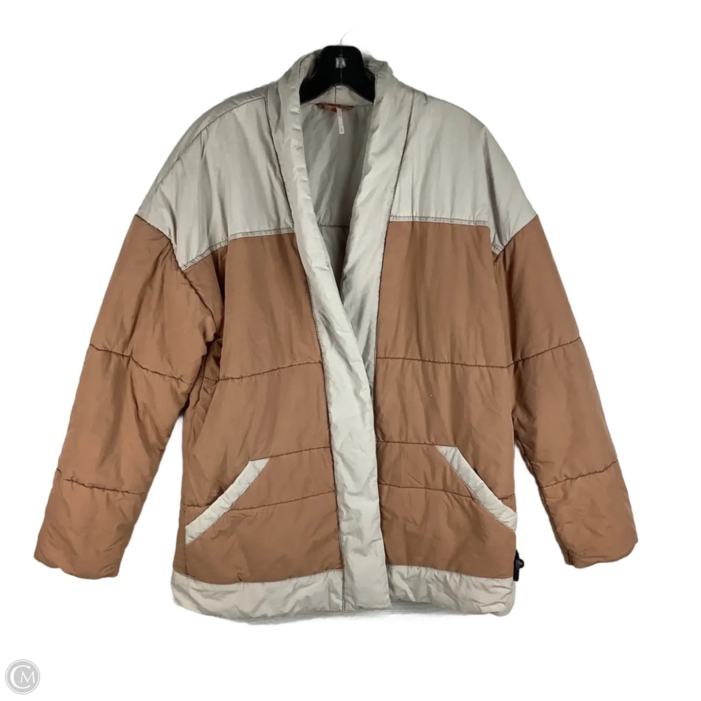 Coat Puffer & Quilted By Free People In Brown & Cream, Size: S