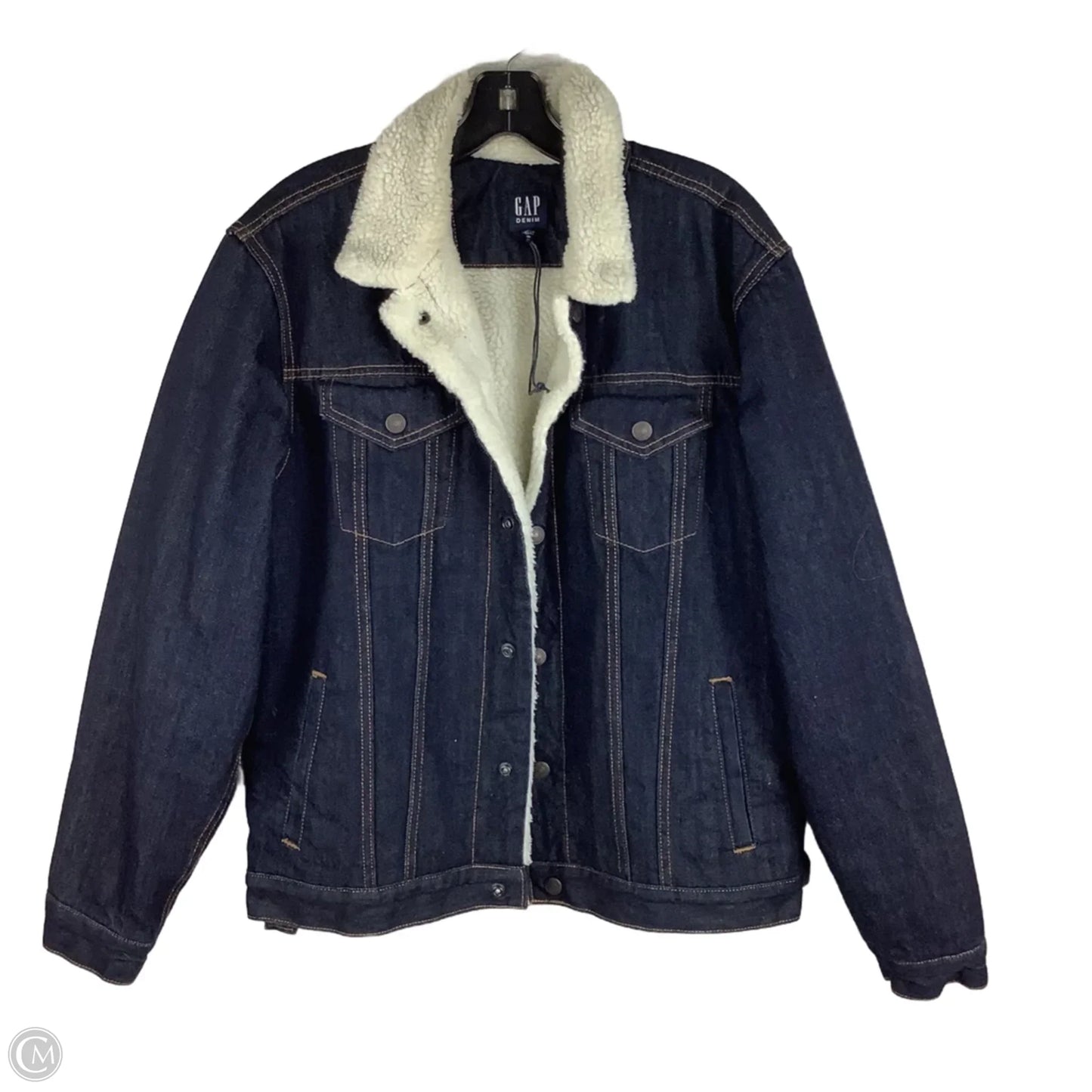 Jacket Denim By Gap In Blue Denim, Size: L