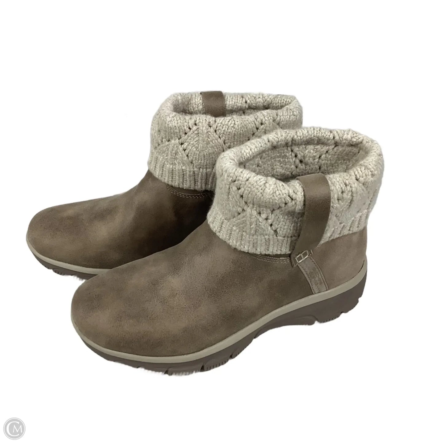 Boots Ankle Heels By Skechers In Taupe, Size: 10