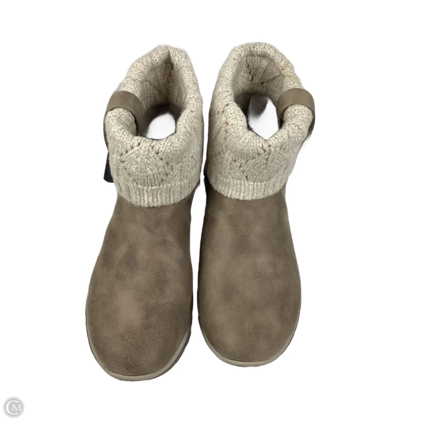 Boots Ankle Heels By Skechers In Taupe, Size: 10