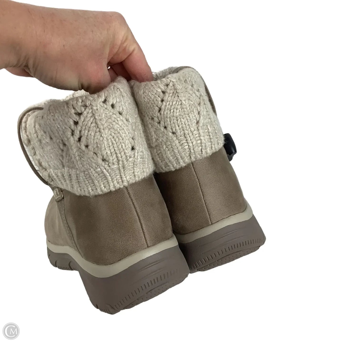 Boots Ankle Heels By Skechers In Taupe, Size: 10