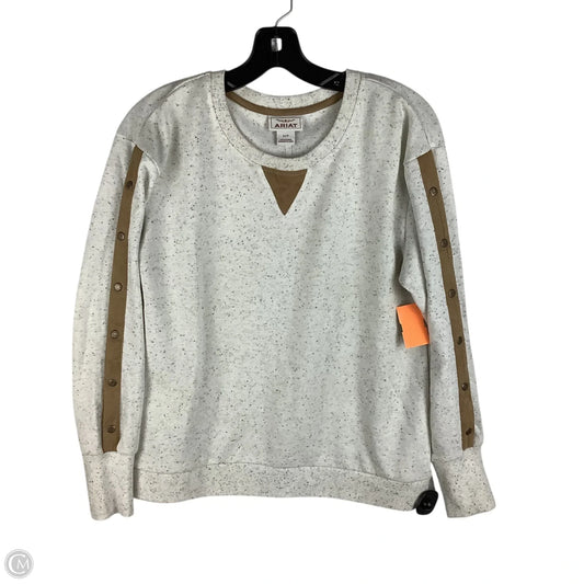 Sweatshirt Crewneck By Ariat In Cream, Size: S