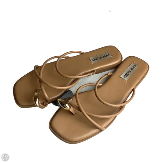 Sandals Flats By Steve Madden In Tan, Size: 8.5